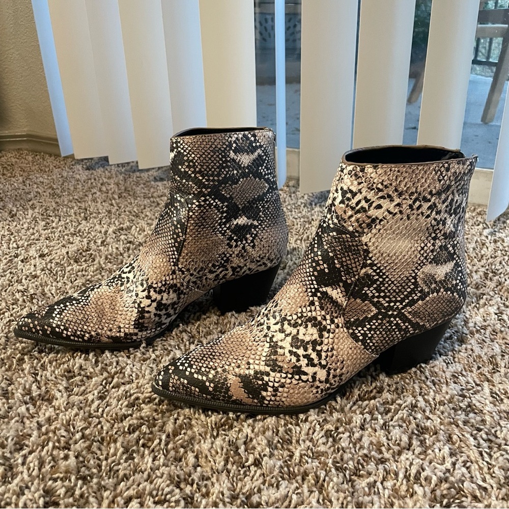 Snake Print Booties